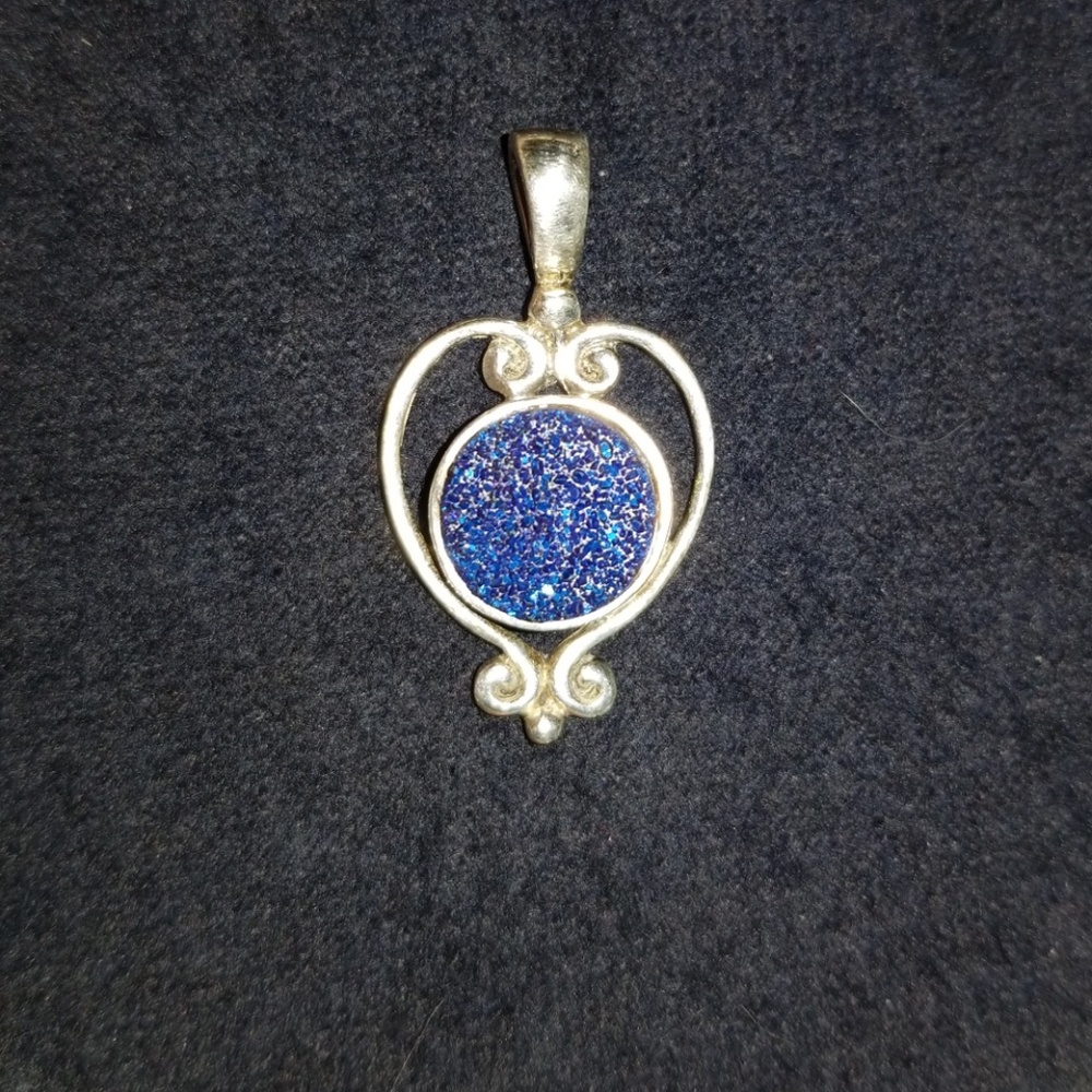 💎Druzy Quartz sterling Pendant💎
